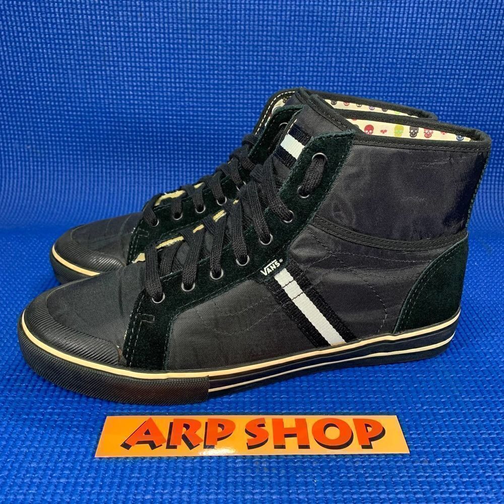Vans WELLESLEY Hi Top Women`s Size 8.5 - Black SkateBoarding Shoes Sneakers T375